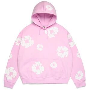 Denim‎ Tears The Cotton Wreath Hoodie Powder Pink Cotton Wreath Print Sz M